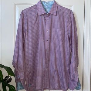 Bugatchi Uomo Long Sleeve Mini Check Button Down